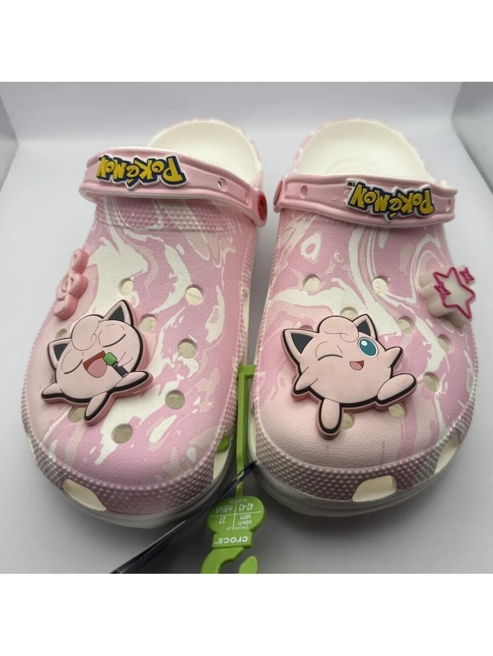 Pokémon x Crocs Jigglypuff Classic Men's 9 / Women's 11 Pink/White Clogs